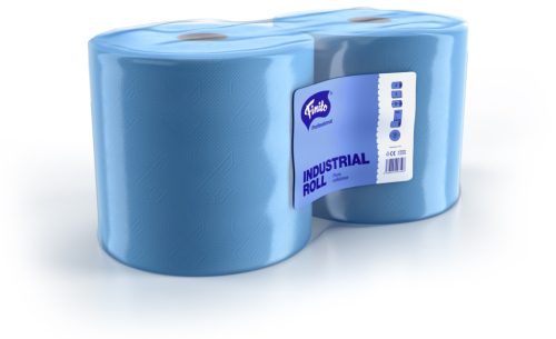 Kék ipari kéztörlő cell., 3rtg., 200m, 760lap/tek., 2tek/#, 48#/raklap, Finito