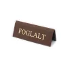 BARNA TEXTILBŐR FOGLALT TÁBLA ARANY NYOMATTAL, KICSI