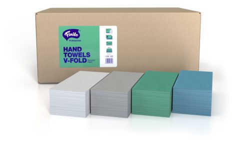 ZÖLD V Premium kéztörlő 25x21cm, 3000lap/# 2rtg., cell., Finito