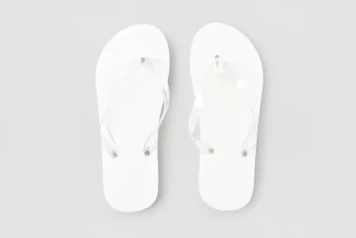 Strandpapucs, fehér, 15 mm PE, 28,6 cm-es méret (43) | Wellness papucs