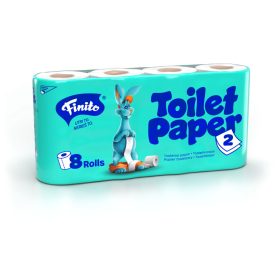   FINITO háztartási toalettpapír 2rtg., 100% cell., 160lap/18m/tek., 8tek./cs. (4cs./#, 72#/raklap)