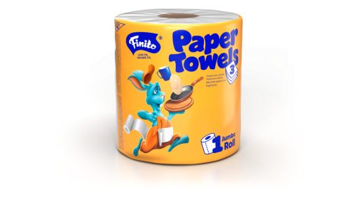 FINITO Háztartási konyhai kéztörlő 1x80m, 3rtg., 100% cell. (6tek./#, 48#/raklap)