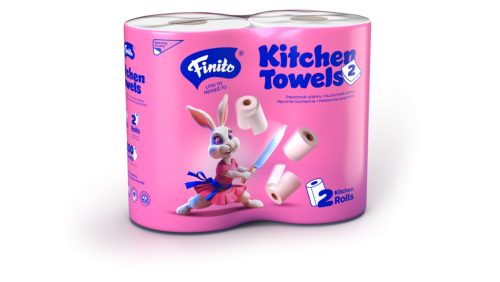 FINITO Háztartási konyhai kéztörlő 2x30m, 2rtg., 100% cell., 2tek./cs. (6cs./#, 40#/raklap)