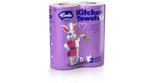 FINITO Háztartási konyhai kéztörlő 2x10m, 2rtg., 100% cell., 2tek./cs. (12cs./#, 40#/raklap)