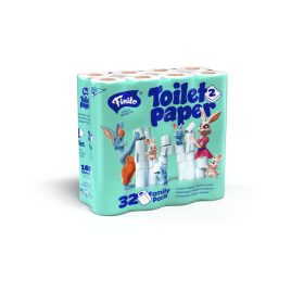   FINITO háztartási toalettpapír 2rtg., 100% cell., 160lap/18m/tek., 32tek./cs. (2cs./#, 36#/raklap)