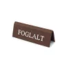 BARNA TEXTILBŐR FOGLALT TÁBLA FEHÉR  NYOMATTAL, KICSI