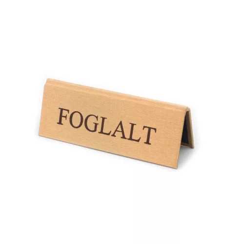 ARANY MŰBŐR FOGLALT TÁBLA BARNA NYOMATTAL, KICSI