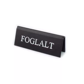 FEKETE MŰBŐR FOGLALT TÁBLA FEHÉR NYOMATTAL, KICSI