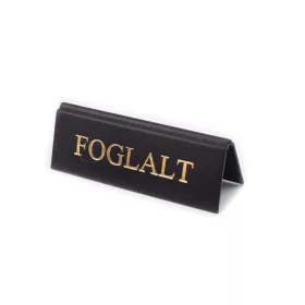 FEKETE MŰBŐR FOGLALT TÁBLA ARANY NYOMATTAL, KICSI