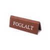 BARNA FOGLALT  TÁBLA FEHÉR NYOMATTAL, KICSI