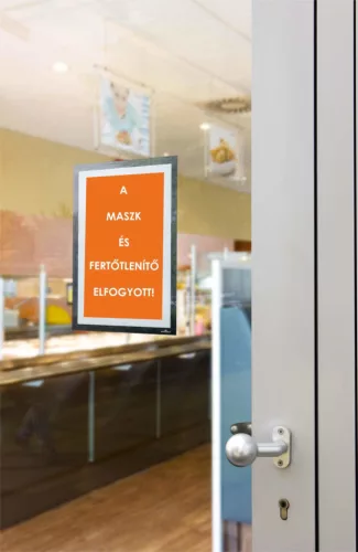 DURAFRAME MÁGNESES INFO KERET ÖNTAPADÓ HÁTLAPPAL, A4, EZÜST