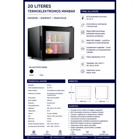 HOBBB Fjerritslev minibár hűtő, 20 l