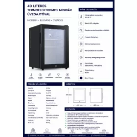 HOBBB Snedsted minibár hűtő, 40 l