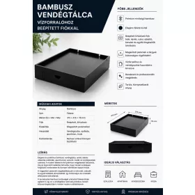 HOBBB Thisted bambusz vendégtálca, natúr