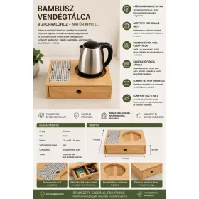 HOBBB Struer bambusz vendégtálca, natúr