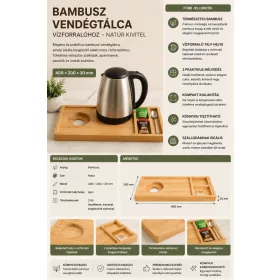 HOBBB Nyborg bambusz vendégtálca, natúr