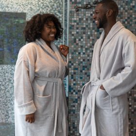 SupremeSoft® Luxus Fürdőköpeny Ezüstszürke XXL, 300 g