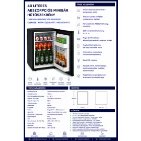 HOBBB Stavtrup minibár hűtő, 40 l