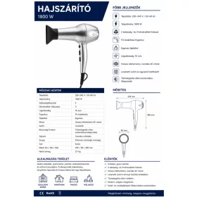 HOBBB Espergærde hajszárító, 1800 W