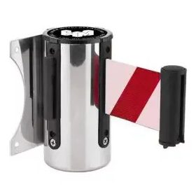 Fali tokmány fém, piros-fehér szalaggal, 5m, 5m (FTKPF)