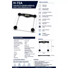 HOBBB Skov digitális fürdőszobamérleg