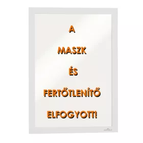  Duruframe mágneses info keret öntapadó hátlappal, A4, ezüst