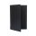 Fekete bőrhatású gumis étlaptartó, A4 méretű, logónyomással