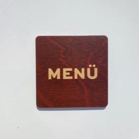 Étlap kártya, öntapadós, sötétbarna
