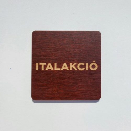 Italakció kártya, öntapadós, sötétbarna