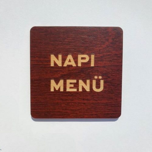 Napi menü kártya, öntapadós, sötétbarna