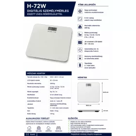 HOBBB Sol digitális fürdőszobamérleg