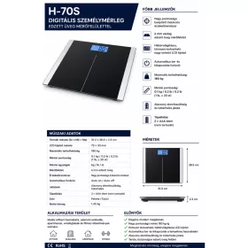 HOBBB Sne digitális fürdőszobamérleg
