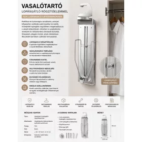 HOBBB Esrum vasalódeszka-tartó, ezüst