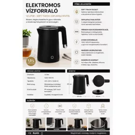 HOBBB Herning vízforraló, 1,0 l