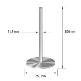 Múzeumi köteles kordonoszlop króm színű, 3,7kg (MOK)