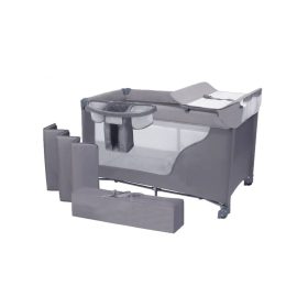   RicoKids összecsukható Utazóágy matraccal, 125x65x78cm, 15kg - Világosszürke