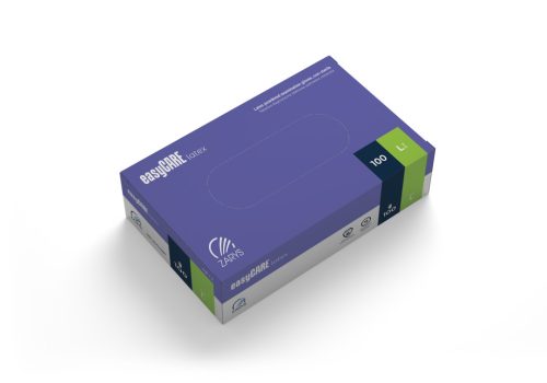 easyCARE latex kesztyű, púderezett, nem steril, A100, méret L