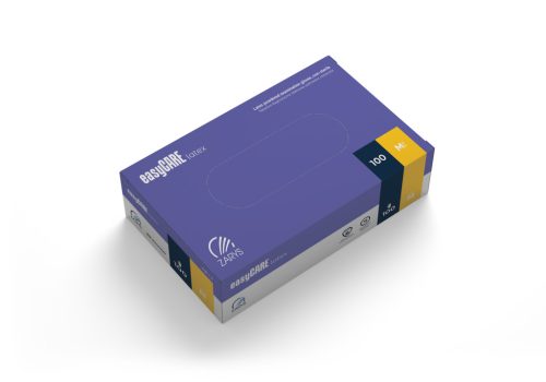 easyCARE latex kesztyű, púderezett, nem steril, A100, méret M