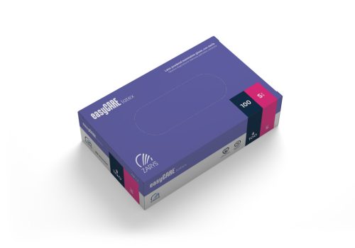 easyCARE latex kesztyű, púderezett, nem steril, A100, méret S