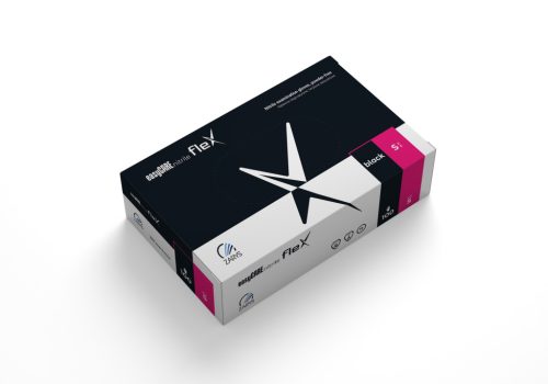 easyCARE nitril flex nitril kesztyű, púdermentes, nem steril méret S, A100, fekete