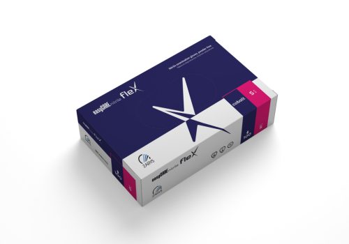 easyCARE nitril flex nitril kesztyű, púdermentes, nem steril, A100, méret S, kobaltkék