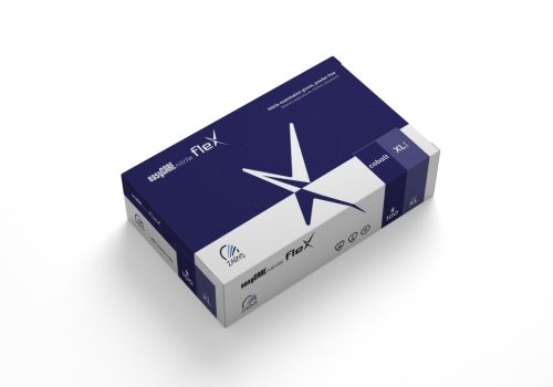 easyCARE nitril flex nitril kesztyű, púdermentes, nem steril, A100, méret XL, kobaltkék