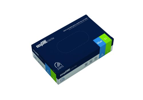 easyCARE nitril kesztyű, púdermentes, nem steril, A100, méret, L, kék