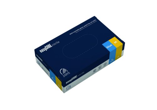 easyCARE nitril kesztyű, púdermentes, nem steril, A100, méret M, kék