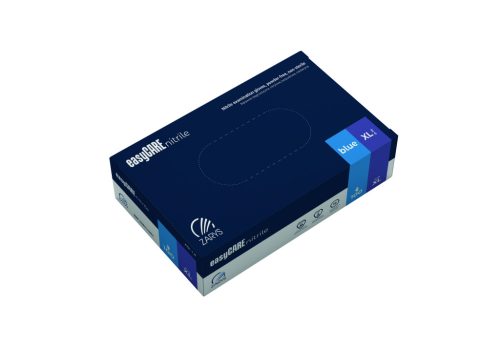 easyCARE nitril kesztyű, púdermentes, nem steril, A100, méret, XL, kék