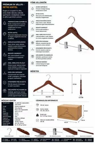 HOBBB Halsskov vállfa, retró