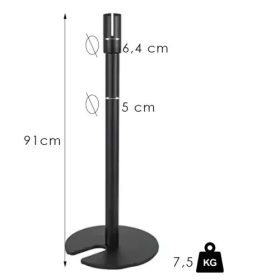   Sorolható szalagos kordonoszlop, 2.4m, szalag nélkül (SOF)