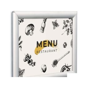   Basic Snap Frame alumínium plakátkeret 25 mm, A3, szögletes sarokkal, ezüst