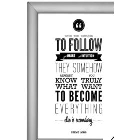   Basic Snap Frame alumínium plakátkeret 25 mm, A4, szögletes sarokkal, ezüst