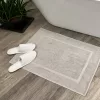 Kényelmes fürdőszobaszőnyeg Ezüstszürke 50x80, 700 g